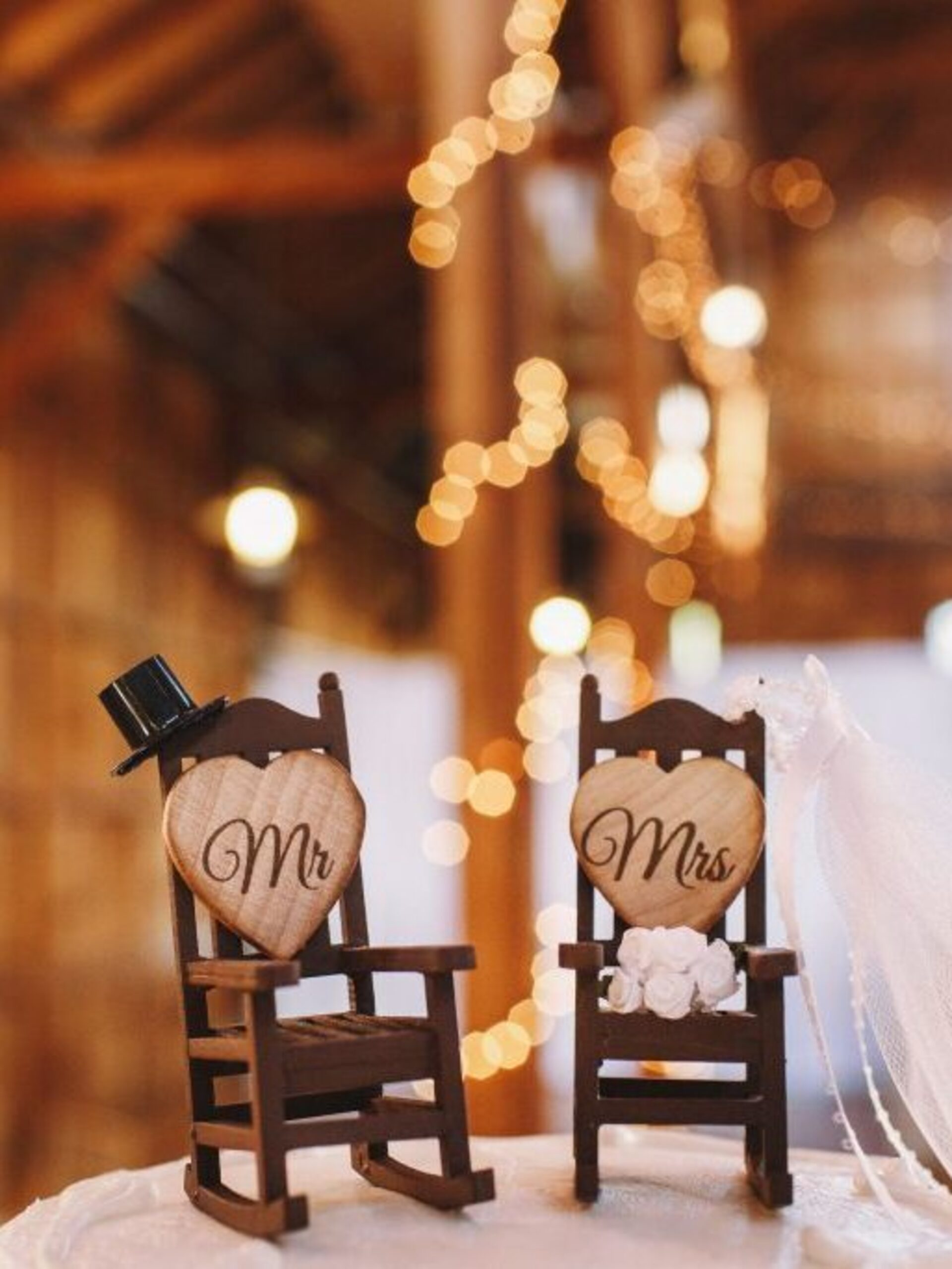 wedding cake decor made two rock